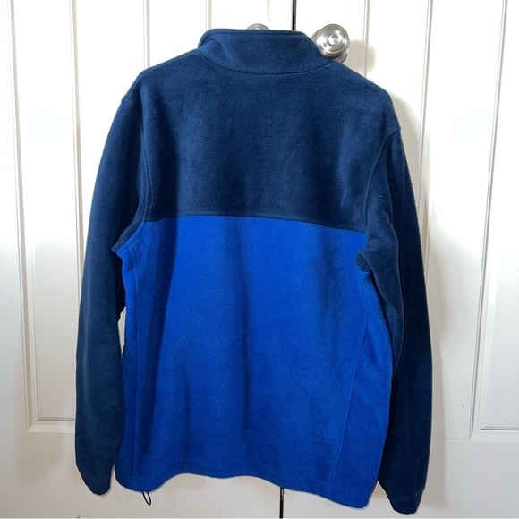 Columbia Large Two Tone Blue Fleece Zip-Up Sweater Jacket Size Large - Picture 10 of 14